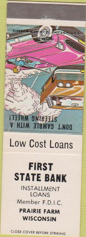 Matchbook Cover - First State Bank Praire Farm WI