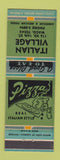 Matchbook Cover - Italian Village Pizza Waco TX