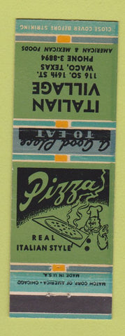 Matchbook Cover - Italian Village Pizza Waco TX