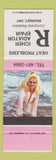 Matchbook Cover - Richer Radiator Repair Bourget ON pinup