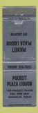 Matchbook Cover - Puckett Plaza Liquor Amarillo TX
