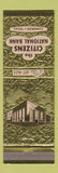 Matchbook Cover - Citizens National Bank Cameron TX