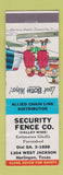 Matchbook Cover - Security Fence Company Harlingen TX