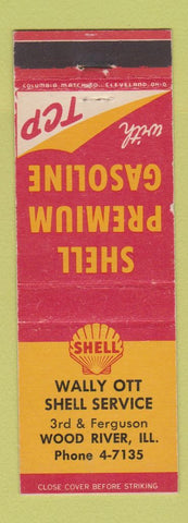 Matchbook Cover - Shell oil gas Wally Ott Wood River IL