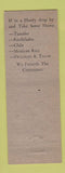 Matchbook Cover - El Charro Mexican Restaurant Austin TX