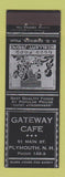 Matchbook Cover - Gateway Cafe Plymouth NH