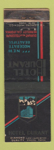 Matchbook Cover - Hotel Durant Berkeley CA DQ WEAR