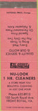 Matchbook Cover - Nu Look Cleaners Fort Royal VA salmon