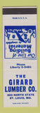 Matchbook Cover - Girard Lumber St Louis MO SAMPLE