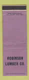 Matchbook Cover - Robinson Lumber WEAR