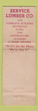 Matchbook Cover - Service Lumber Tulsa OK