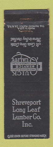 Matchbook Cover - Shreveport Long Leaf Lumber WEAR
