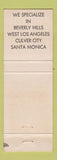 Matchbook Cover - Joe Laswell Industrial Brokers Sales Beverly Hills CA