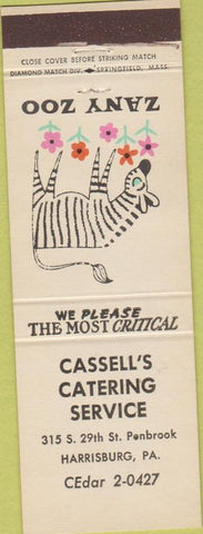 Matchbook Cover - Cassell's Catering Harrisburg PA