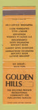 Matchbook Cover - Golden Hills  Community Beverly Hills CA