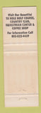 Matchbook Cover - Golden Hills  Community Beverly Hills CA