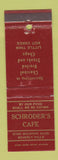 Matchbook Cover - Schroder's Cafe Beverly Hills CA