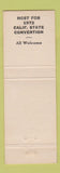 Matchbook Cover - Association of Letter Carriers Beverly Hills CA