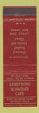Matchbook Cover - Armstrong Schroder Cafe Beverly Hills CA