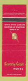 Matchbook Cover - Beverly Crest Hotel Beverly Hills CA