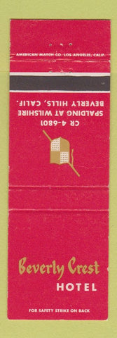 Matchbook Cover - Beverly Crest Hotel Beverly Hills CA