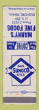Matchbook Cover - Sunoco oil gas Manny's Dushore PA MISCUT