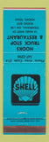 Matchbook Cover - Hooks Truck Stop Shell oil gas Hooks TX