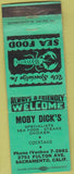 Matchbook Cover - Moby Dick's Sacramento CA WEAr