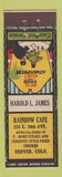 Matchbook Cover - Rainbow Cafe Denver Colorado  FEDERAL LONG