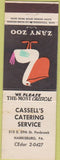 Matchbook Cover - Cassell's Catering Harrisburg PA pelican