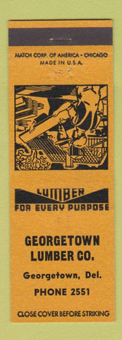 Matchbook Cover - Georgetown Lumber DE YELLOW
