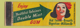 Matchbook Cover - Wrigley's Double Mint Gum girlie WEAR Full Length