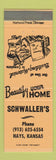 Matchbook Cover - Schwaller's Building Material Lumber Hays KS