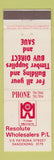 Matchbook Cover - Resolute Timber Merchants Lumber Dandenong Australia