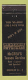 Matchbook Cover - McCrea's Texaco oil gas Hampton NE