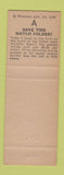 Matchbook Cover - Federal Cafe Long Beach CA KFOX Radio