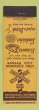 Matchbook Cover - Crossroads Inn Kansas City MO