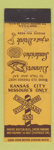 Matchbook Cover - Crossroads Inn Kansas City MO