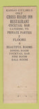 Matchbook Cover - Crossroads Inn Kansas City MO
