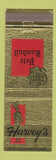 Matchbook Cover - Harvey's Restaurant Wilmington DE