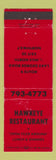 Matchbook Cover - Hawkeye Restaurant Lake George? NY