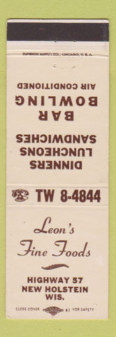 Matchbook Cover - Leon's Fine Foods New Holstein WI