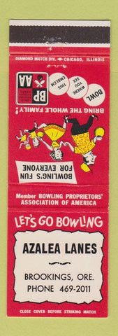 Matchbook Cover - Azalea Lanes Bowling Brookings OR