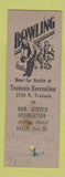 Matchbook Cover - Gus Steele Recreation Bowling billiards Milwaukee WI