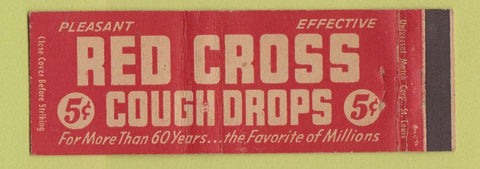 Matchbook Cover - Red Cross Cough Drops  Full Length