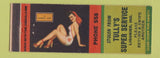 Matchbook Cover - Tully's Super Service oil gas Ligonier IN pinup Conoco