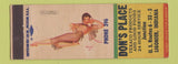 Matchbook Cover - Don's Place Texaco oil gas Ligonier IN pinup