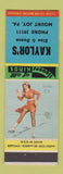 Matchbook Cover - Kaylor's Restaurant Mount Joy PA pinup