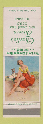 Matchbook Cover - Charlie's Tavern Cicero IL pinup