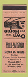 Matchbook Cover - Clyde White Real Estate Wooster OH